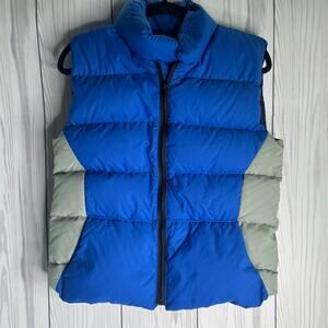 Vintage 1970s/80s Marmot Puffer Vest Expedition Ski Outdoor Camp Small Blue Gray